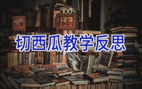 切西瓜教学反思
