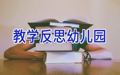 教学反思幼儿园