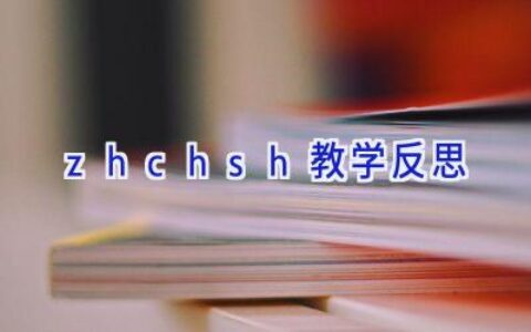 zhchsh教学反思