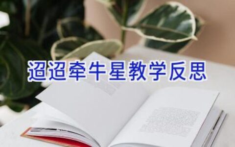 迢迢牵牛星教学反思