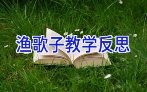 渔歌子教学反思