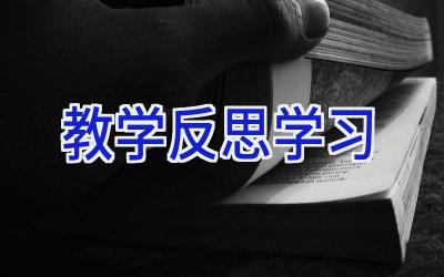 教学反思学习