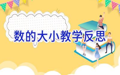 数的大小教学反思