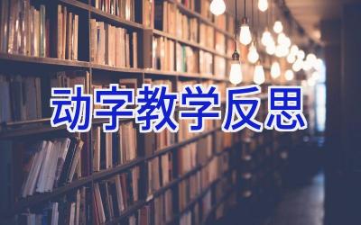 动字教学反思