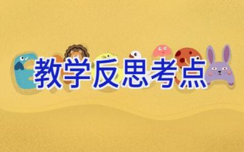 教学反思考点