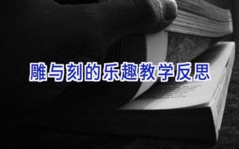 雕与刻的乐趣教学反思