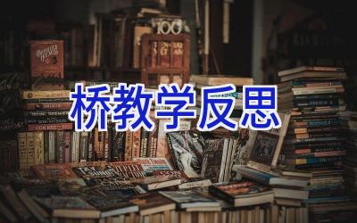 桥教学反思