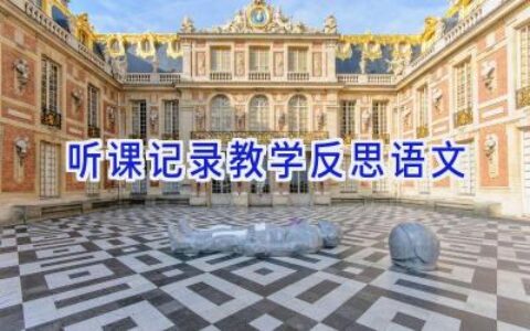 听课记录教学反思语文