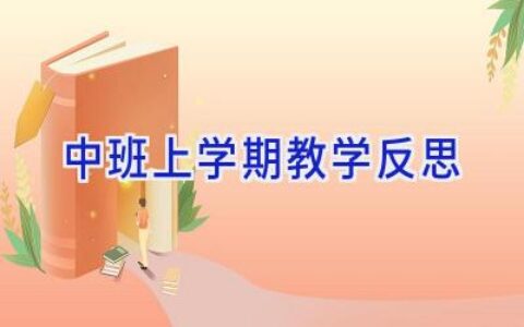 中班上学期教学反思