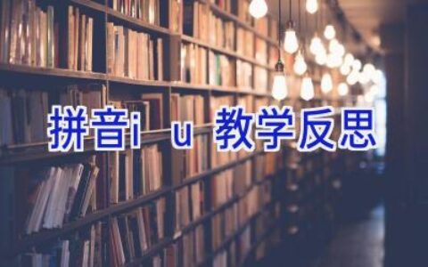拼音iu教学反思