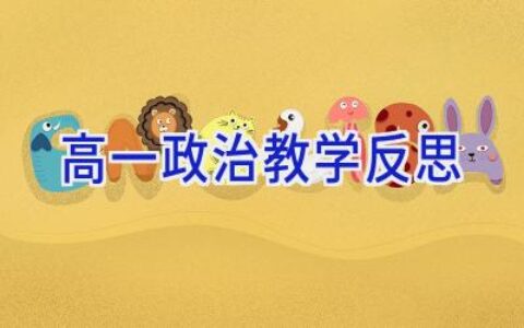 高一政治教学反思