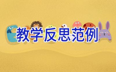 教学反思范例