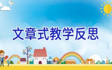 文章式教学反思