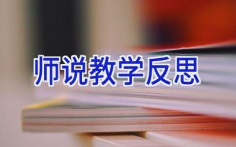 师说教学反思