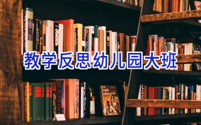 教学反思幼儿园大班