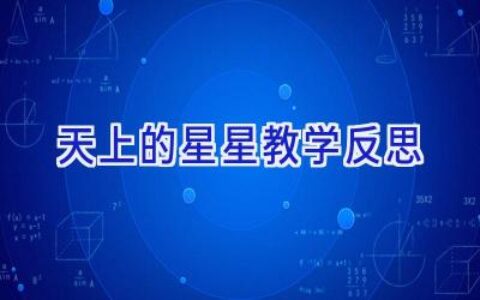天上的星星教学反思