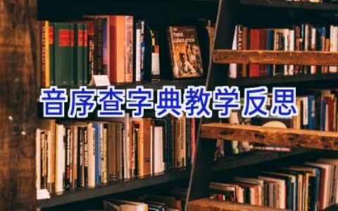 音序查字典教学反思