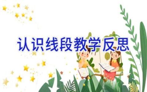认识线段教学反思