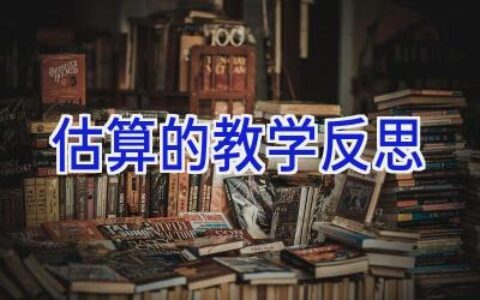 估算的教学反思