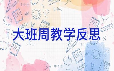 大班周教学反思