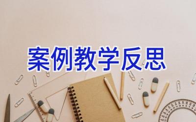 案例教学反思