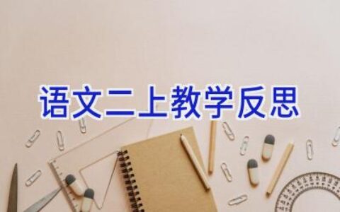 语文二上教学反思
