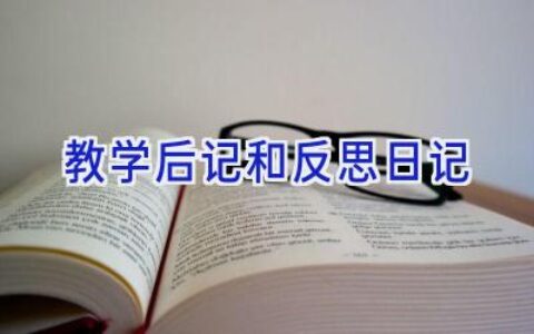 教学后记和反思日记