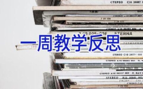 一周教学反思
