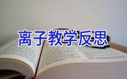 离子教学反思