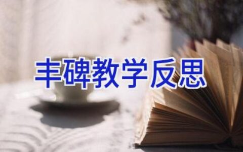 丰碑教学反思
