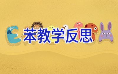 苯教学反思