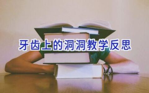牙齿上的洞洞教学反思
