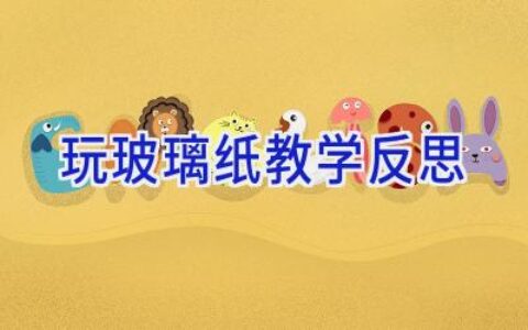 玩玻璃纸教学反思