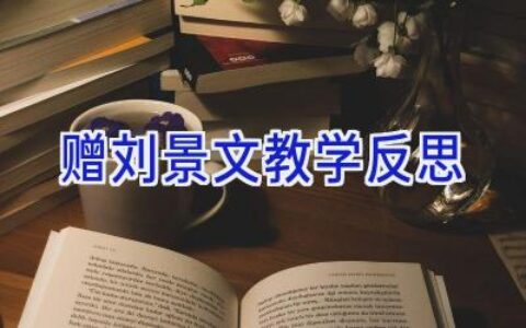 赠刘景文教学反思