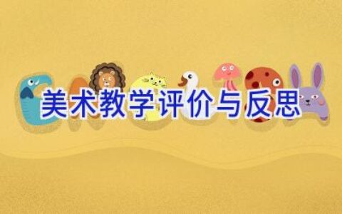 美术教学评价与反思