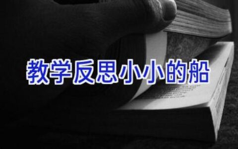 教学反思小小的船