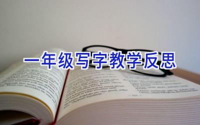 一年级写字教学反思