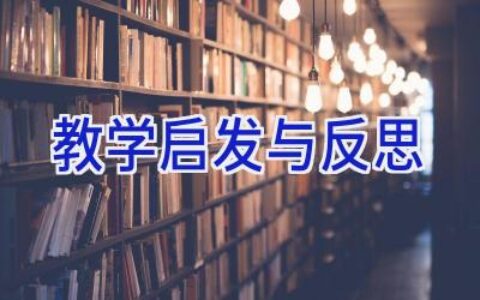 教学启发与反思