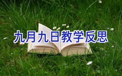 九月九日教学反思