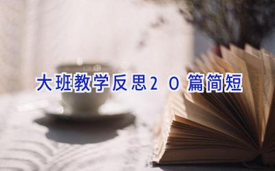 大班教学反思20篇简短