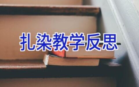 扎染教学反思