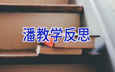 潘教学反思