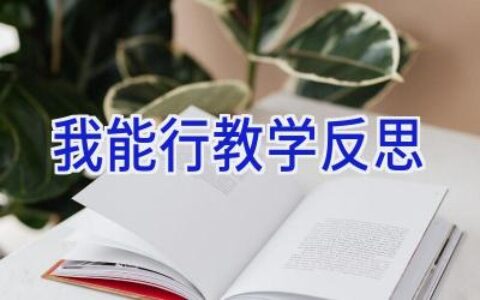 我能行教学反思