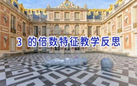 3的倍数特征教学反思