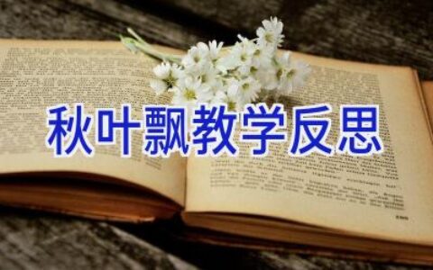 秋叶飘教学反思
