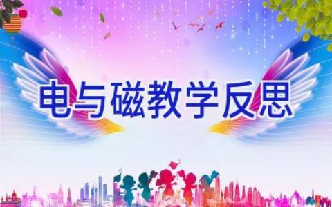 电与磁教学反思