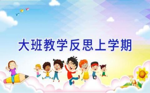 大班教学反思上学期