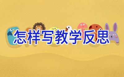 怎样写教学反思