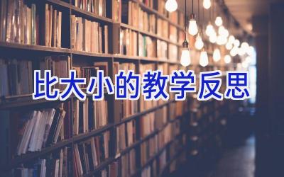 比大小的教学反思