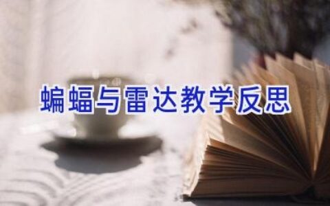 蝙蝠与雷达教学反思